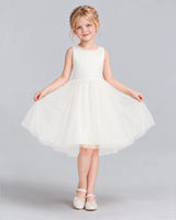 Ivory Ball Gown Flower Girl Dress Front