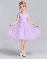 Lilac Ball Gown Flower Girl Dress Front