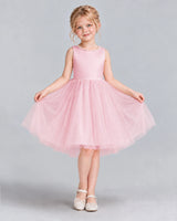 Pink Ball Gown Flower Girl Dress Front