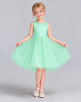 Turquoise Ball Gown Flower Girl Dress Front