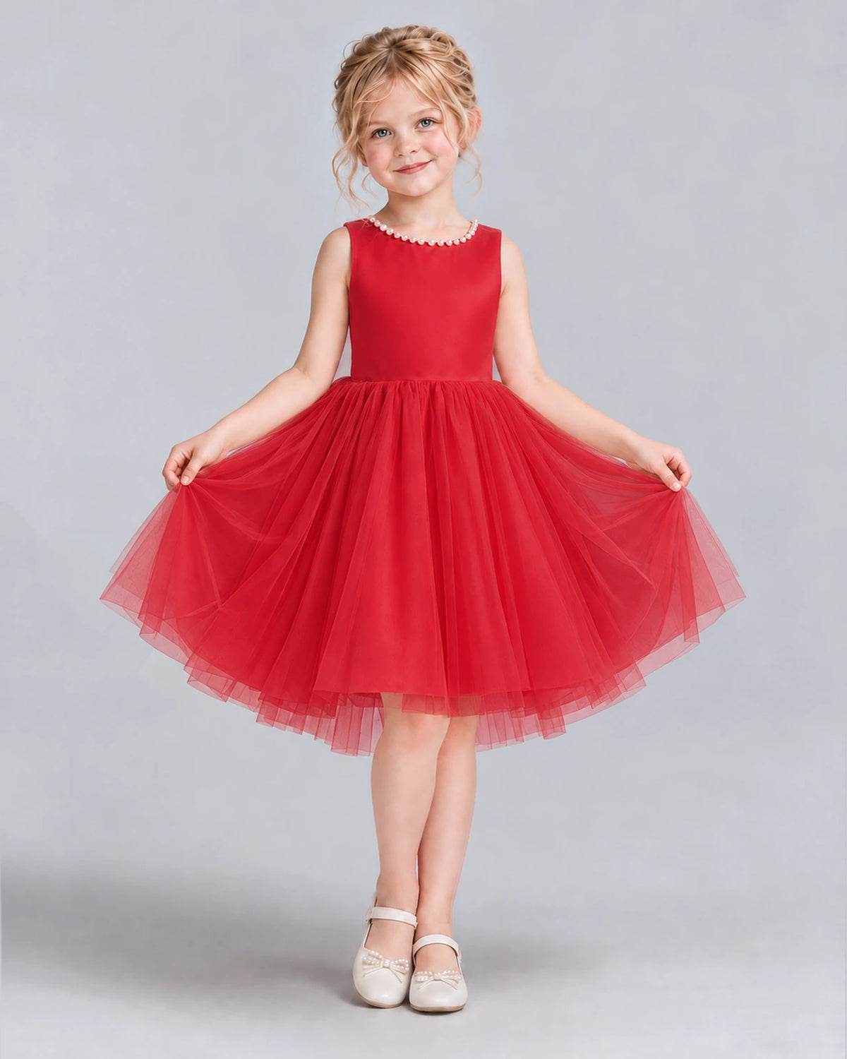 Windred Ball Gown Flower Girl Dress Front