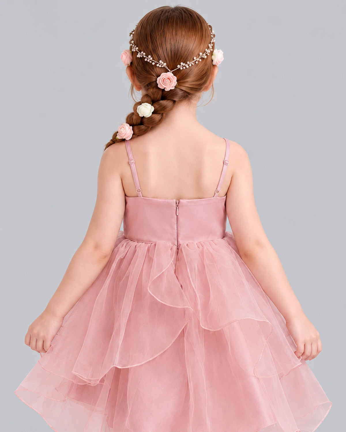 Dusty Rose A-line Girls Formal Dress Back_Detail [Shared]