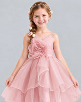 Dusty Rose A-line Girls Formal Dress Detail [Shared]