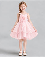 Pink A-line Girls Formal Dress Front