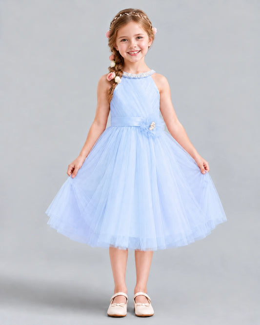 Lavender A-line Girls Formal Dress Front