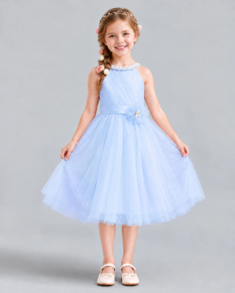 Lavender A-line Girls Formal Dress Front