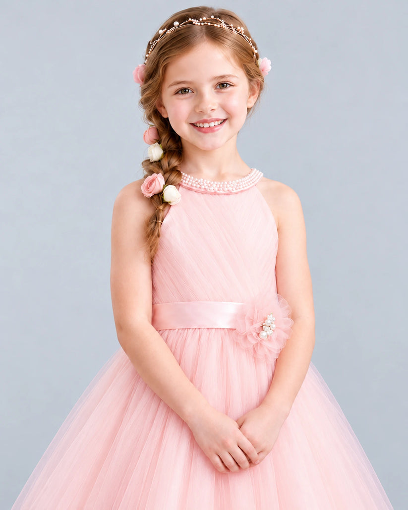 Pink A-line Girls Formal Dress Detail [Shared]