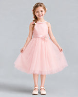 Pink A-line Girls Formal Dress Front