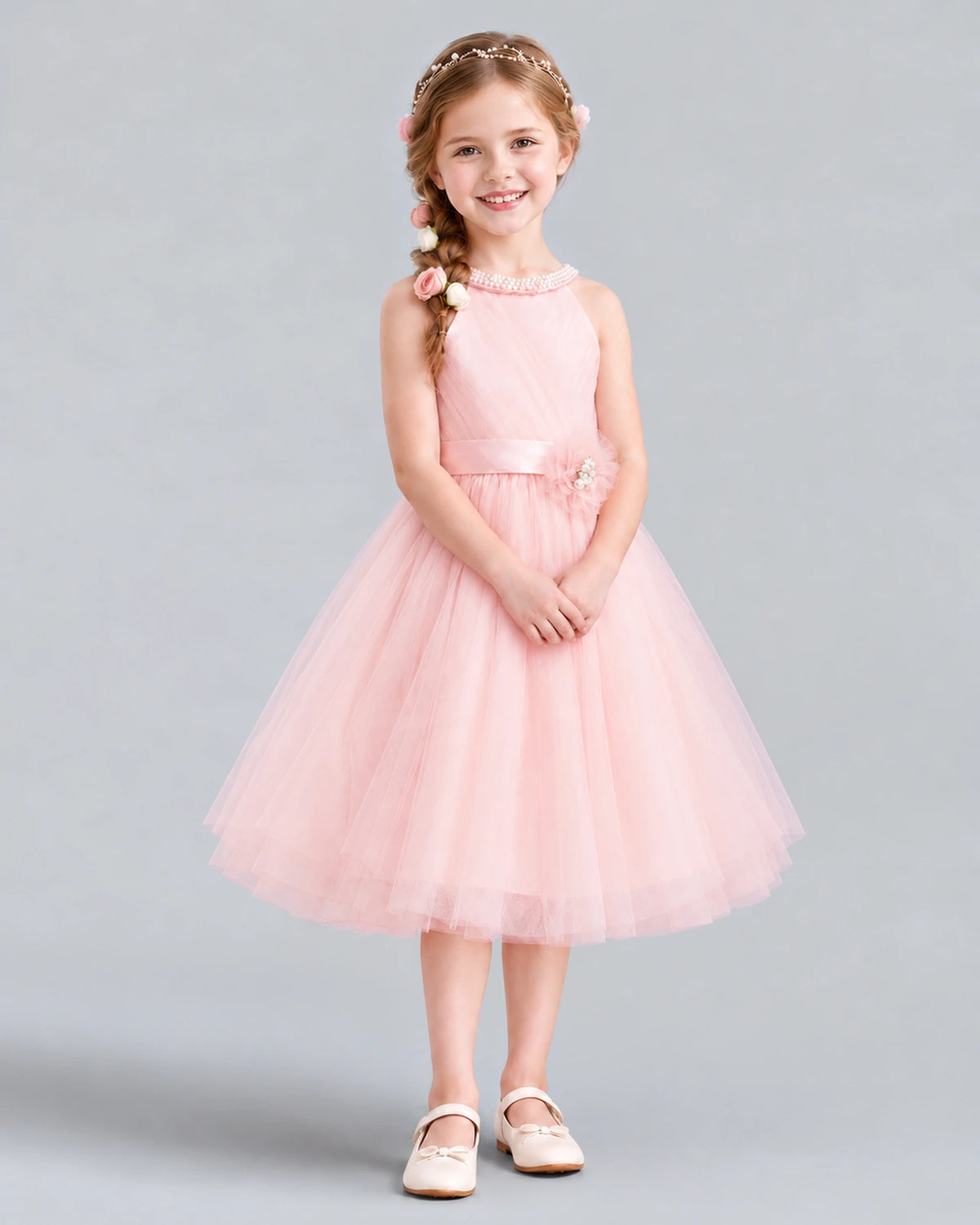 Pink A-line Girls Formal Dress Side [Shared]