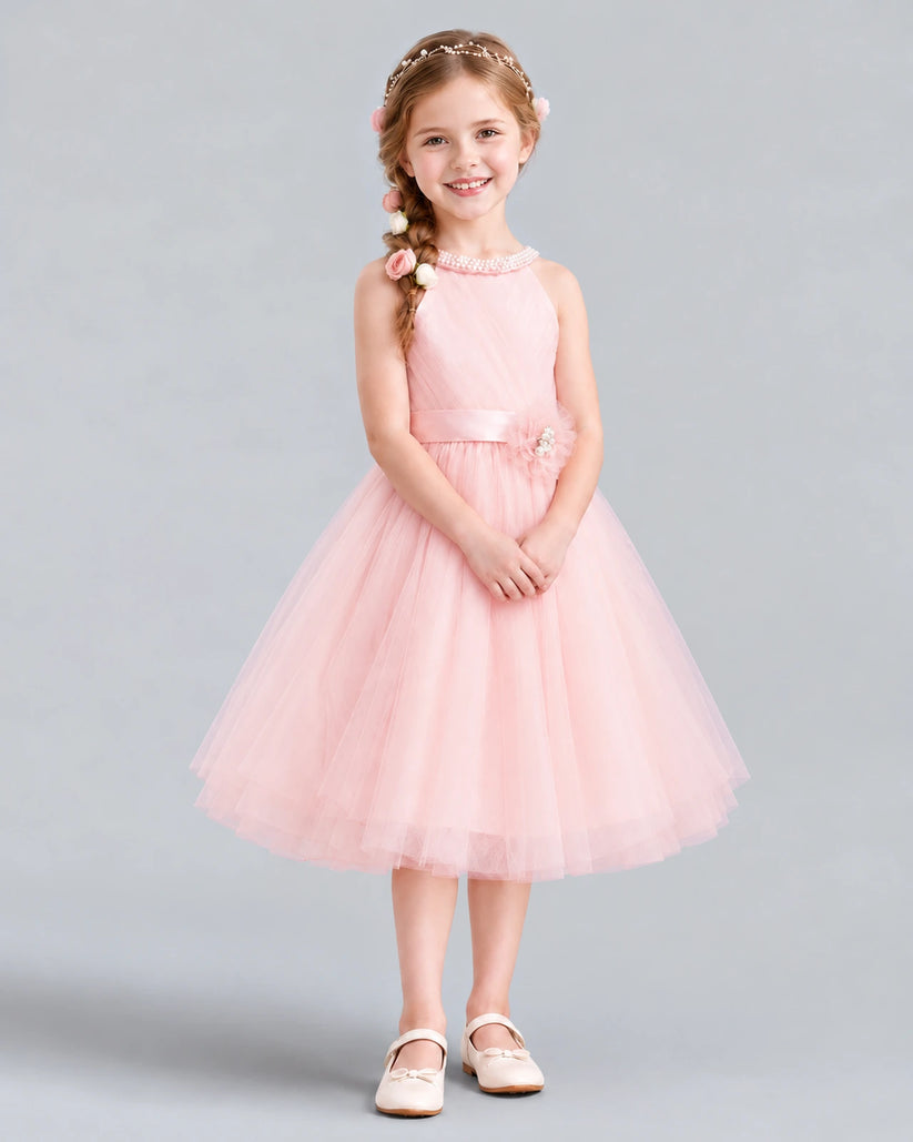 Pink A-line Girls Formal Dress Side [Shared]