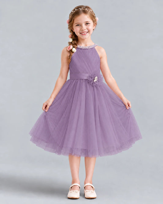 Wisteria A-line Girls Formal Dress Front