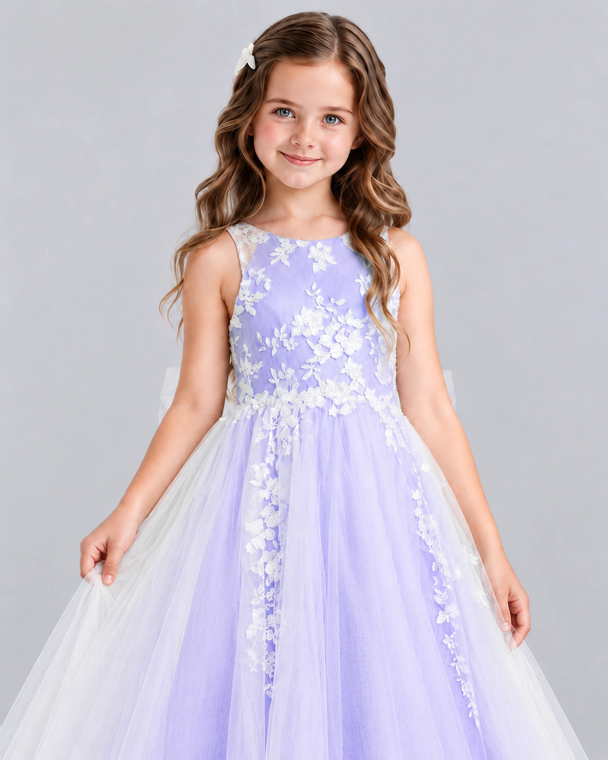 Lavender Ball Gown Flower Girl Dress Detail [Shared]