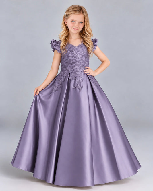 Wisteria Ball Gown Girls Formal Dress Front