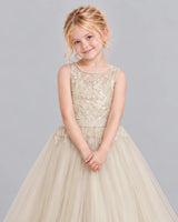 Champagne Ball Gown First Communion Dress Detail [Shared]
