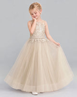 Champagne Ball Gown First Communion Dress Front