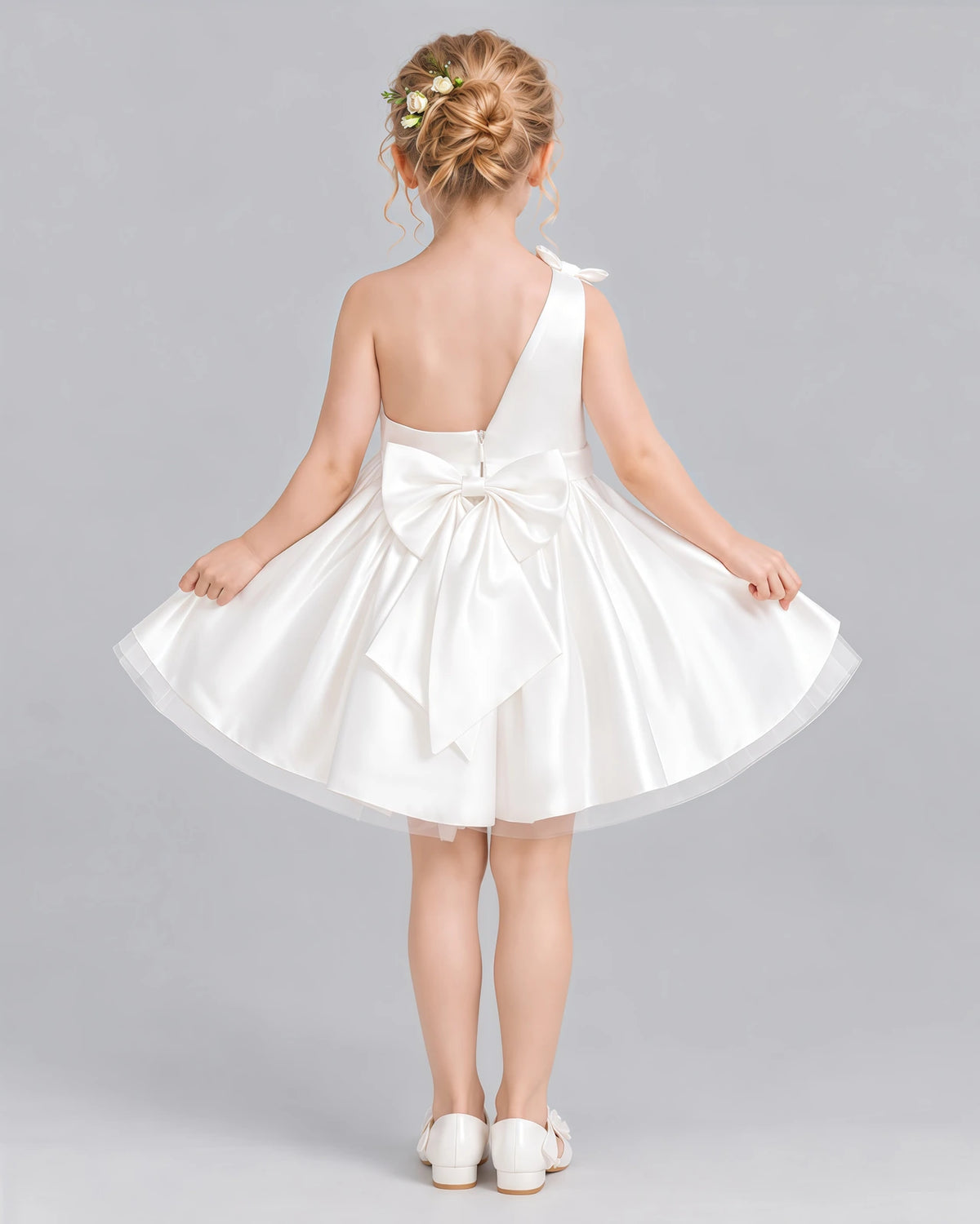 Ivory A-line Girls Formal Dress Back [Shared]