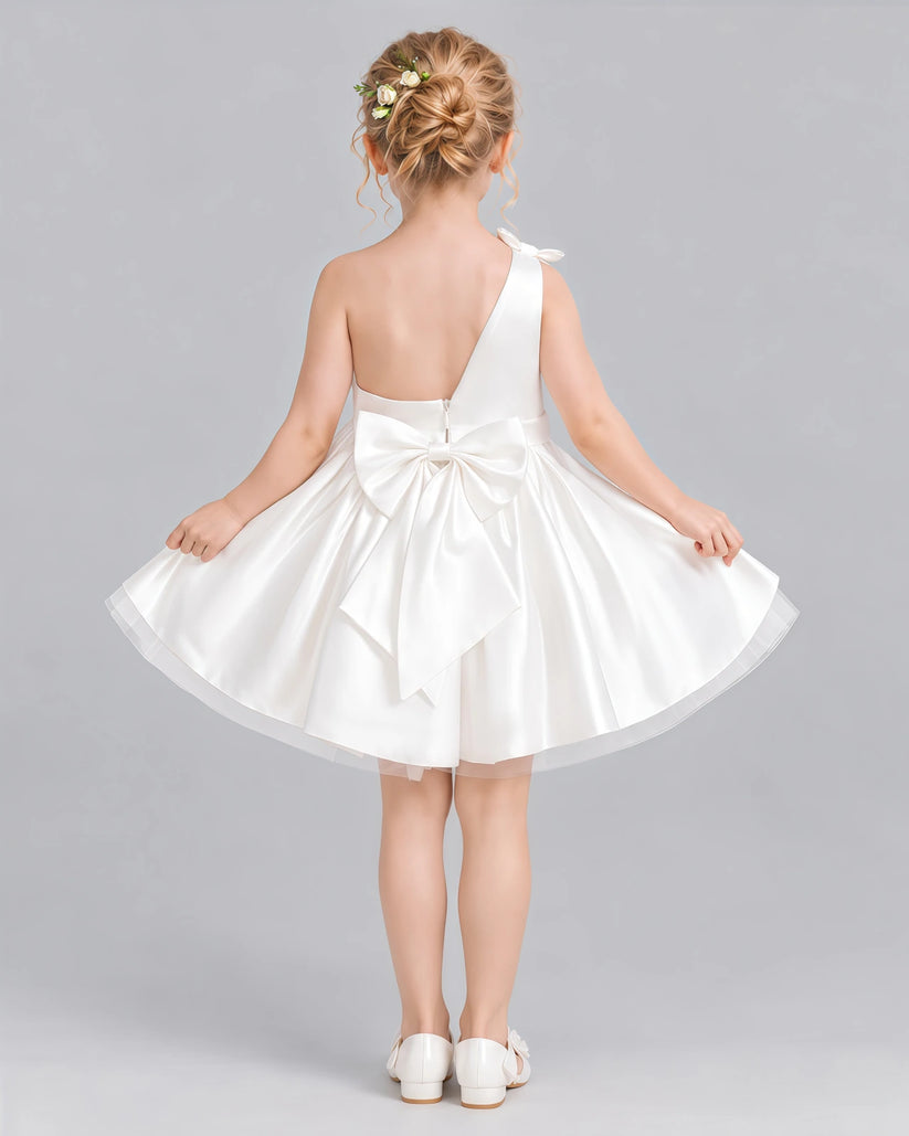Ivory A-line Girls Formal Dress Back [Shared]