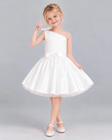 Ivory A-line Girls Formal Dress Front