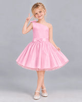 Pink A-line Girls Formal Dress Front