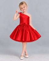 Red A-line Girls Formal Dress Front