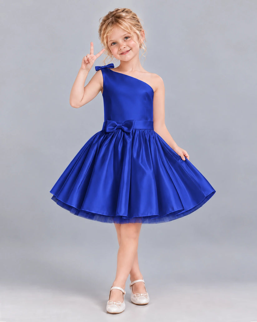 Royal Blue A-line Girls Formal Dress Front