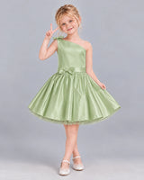 Sage Green A-line Girls Formal Dress Front