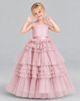 Pink Ball Gown Girls Pageant Dress Front