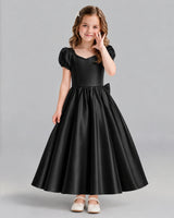 Black Ball Gown Girls Formal Dress Front