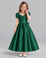 Dark Green Ball Gown Girls Formal Dress Front