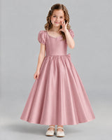 Dusty Rose Ball Gown Girls Formal Dress Front