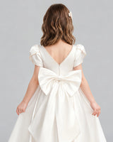 Ivory Ball Gown Girls Formal Dress Back_Detail [Shared]