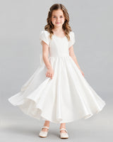 Ivory Ball Gown Girls Formal Dress Side [Shared]