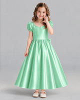 Mint Green Ball Gown Girls Formal Dress Front