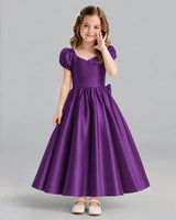 Purple Ball Gown Girls Formal Dress Front