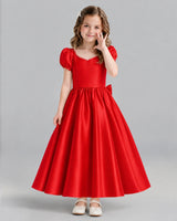 Red Ball Gown Girls Formal Dress Front