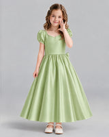 Sage Green Ball Gown Girls Formal Dress Front