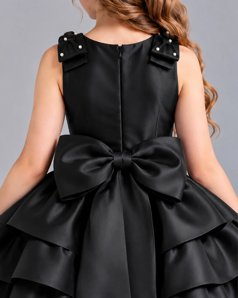 Black Ball Gown Girls Formal Dress Back_Detail [Shared]