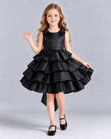 Black Ball Gown Girls Formal Dress Front