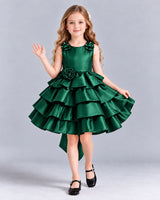 Dark Green Ball Gown Girls Formal Dress Front