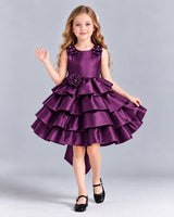 Grape Ball Gown Girls Formal Dress Front