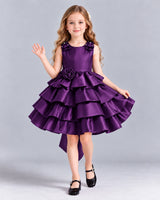 Purple Ball Gown Girls Formal Dress Front