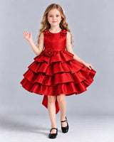 Red Ball Gown Girls Formal Dress Front