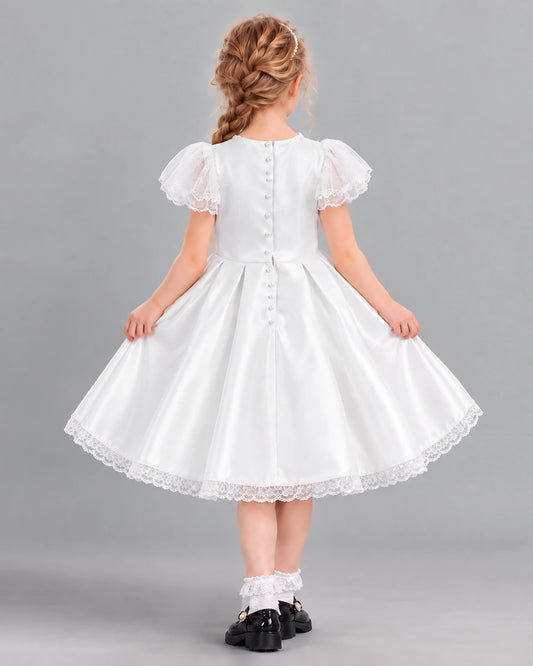 Ivory A-line Girls Formal Dress Back [Shared]