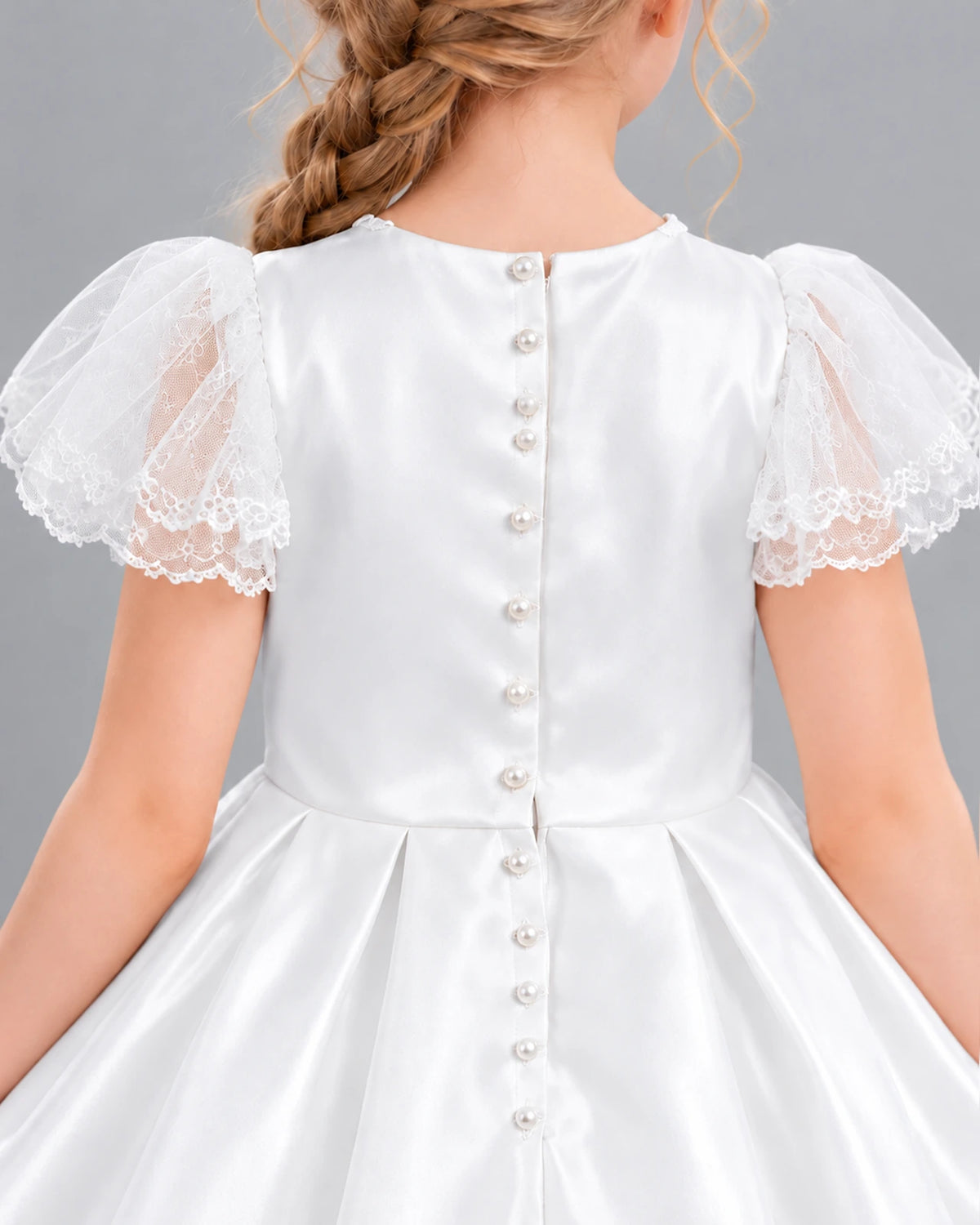 Ivory A-line Girls Formal Dress Back_Detail [Shared]
