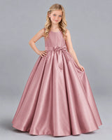 Dusty Rose Ball Gown Girls Formal Dress Front