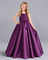 Grape Ball Gown Girls Formal Dress Front