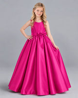 Hot Pink Ball Gown Girls Formal Dress Front