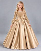 Champagne Ball Gown Girls Formal Dress Front