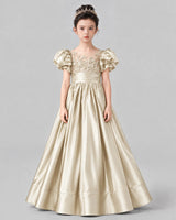 Champagne Ball Gown Girls Formal Dress Front