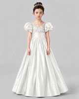 Ivory Ball Gown Girls Formal Dress Front